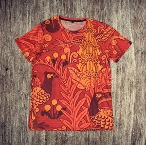 Art Nouveau sublimated tee "Faisans"